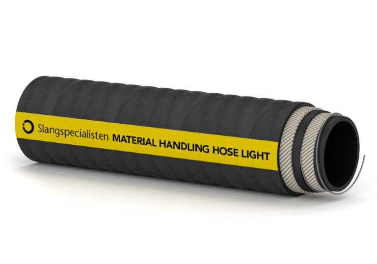 Light material hose with spiral