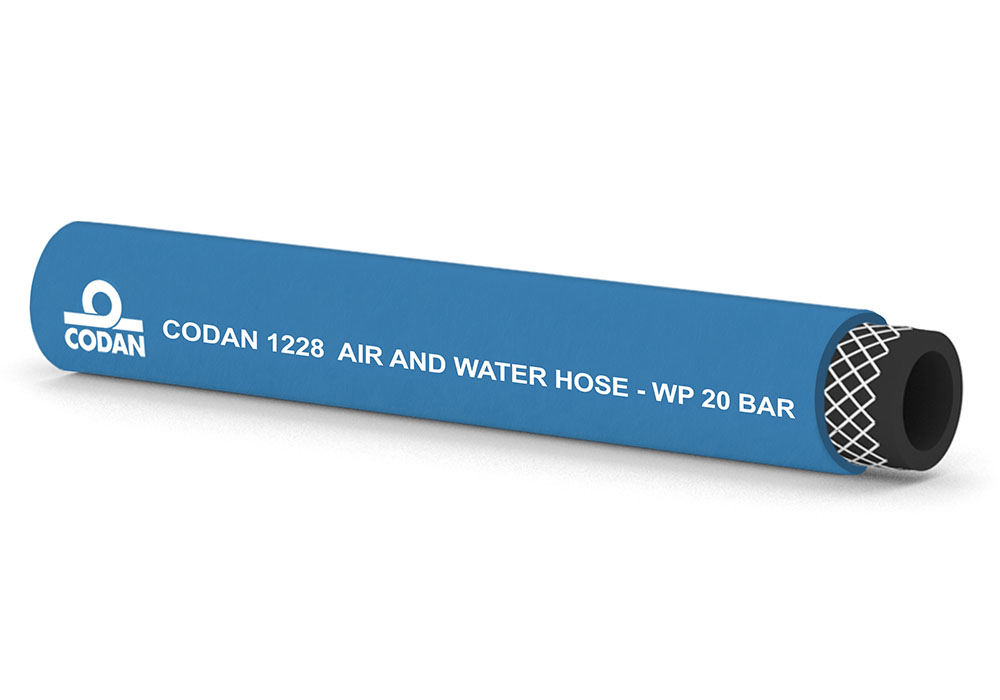 Air/water hose blue EPDM