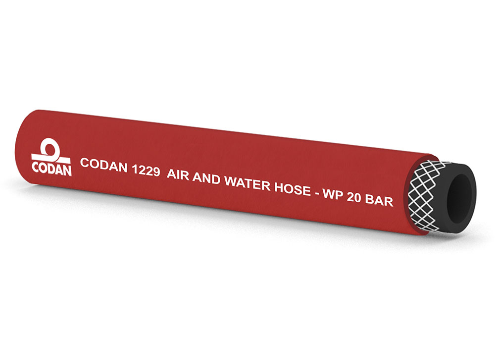 Air/water hose red EPDM