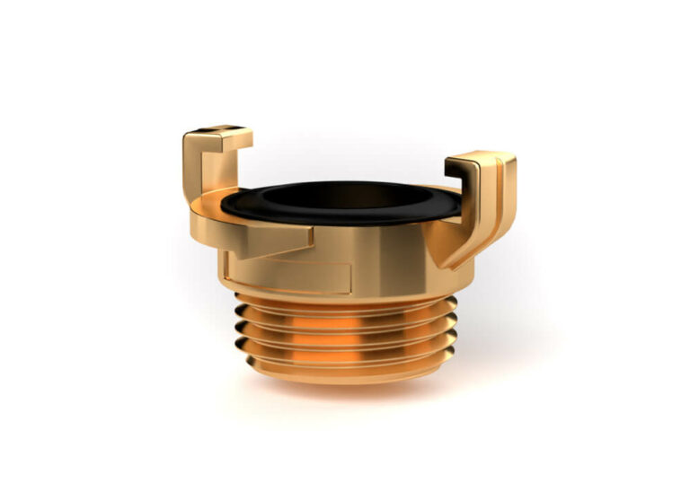 Coupling part external thread