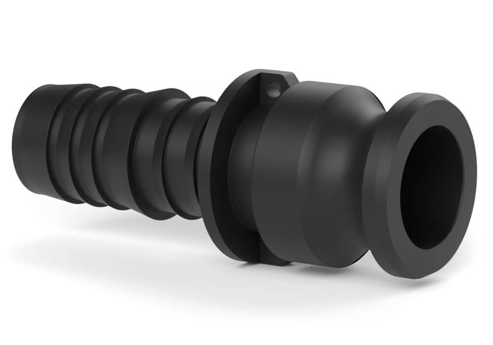 Male coupling E - hose end. polypropylene
