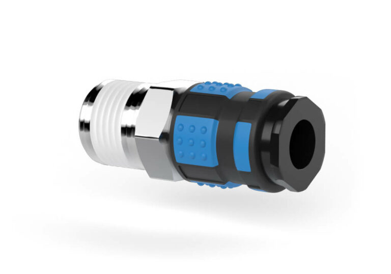 Quick coupling external thread