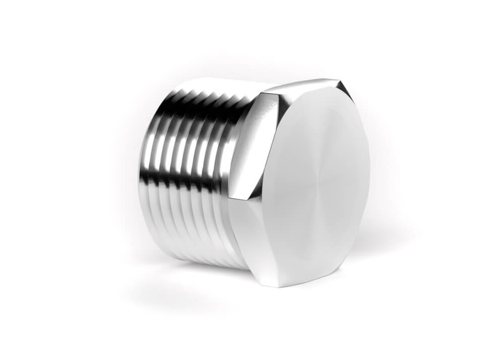 Hexagonal plug with conical thread