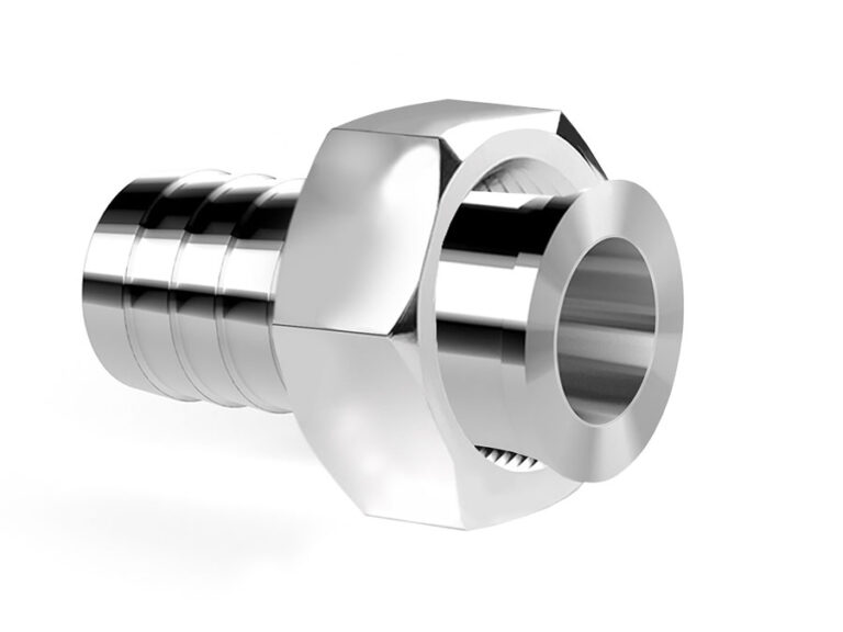 Hose coupling with cylindrical thread