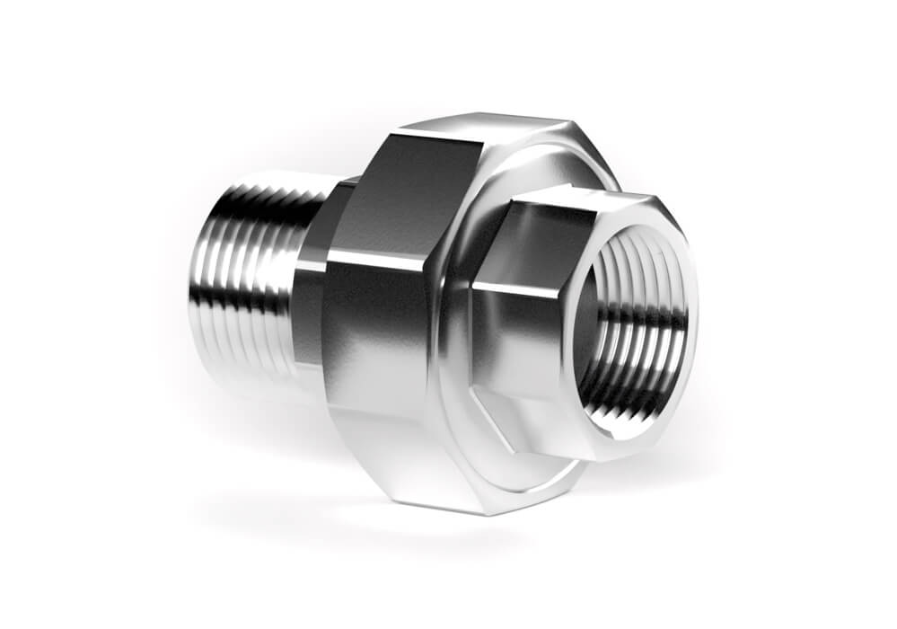 Coupling, cylindrical/conical thread, conical seal