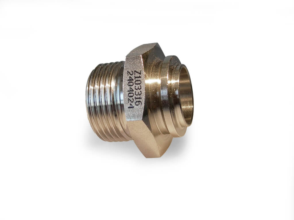 Welding nipple. external flat R-thread - acid-proof
