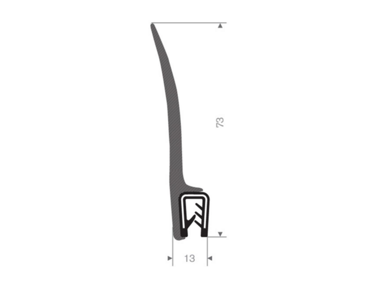 Clip strip PVC/sponge rubber