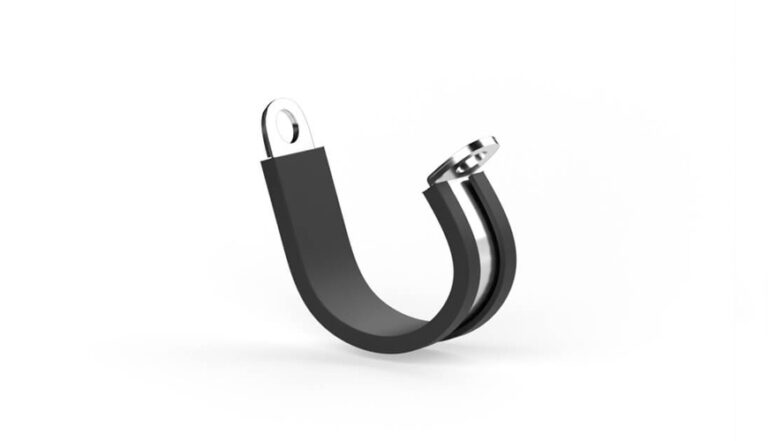 Rubber clamp stainless steel - 2074