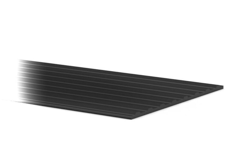 Rubber mat, wide grooved
