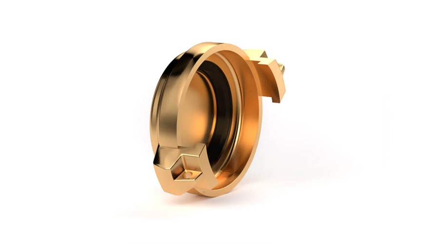 Female lid MB - brass