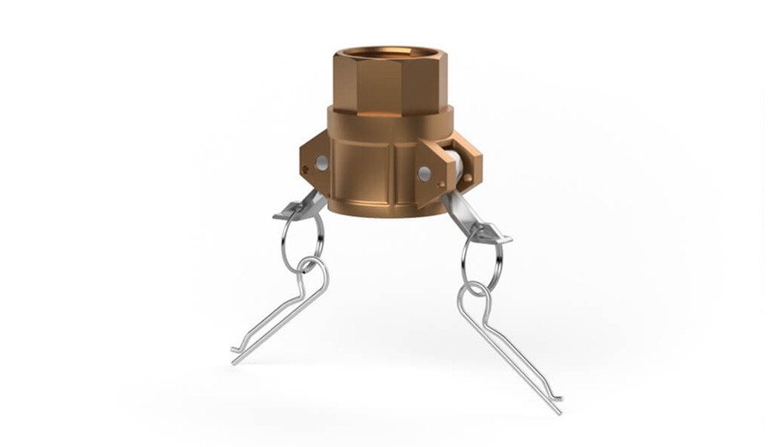 Female coupling D - female thread bronze