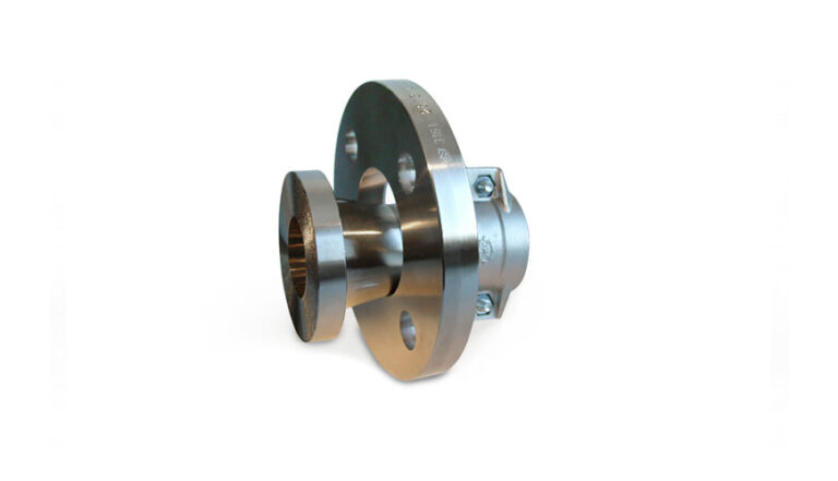 Clamping jaw coupling with loose flange