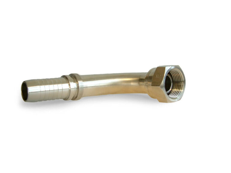 Nipple 90° pipe bend internal swivel R-thread SS2343