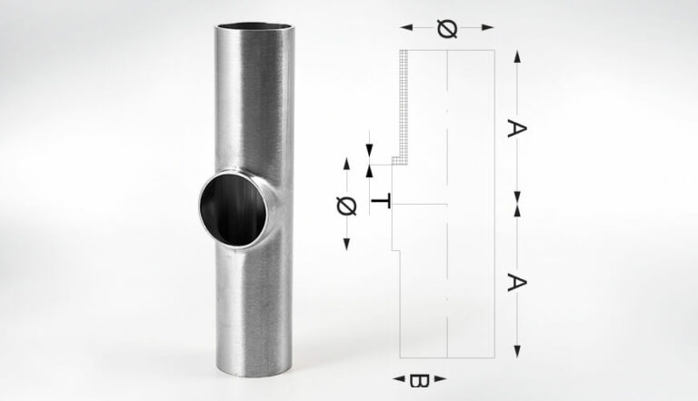 T-rör reducerade kort avstick